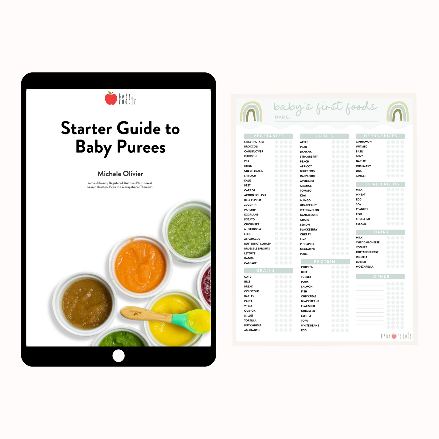 Starter Guide to Baby Purees + First Foods Checklist