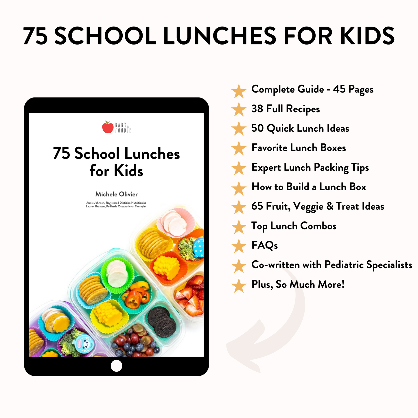 75 School Lunches for Kids Guide + School Lunch Planner Bundle